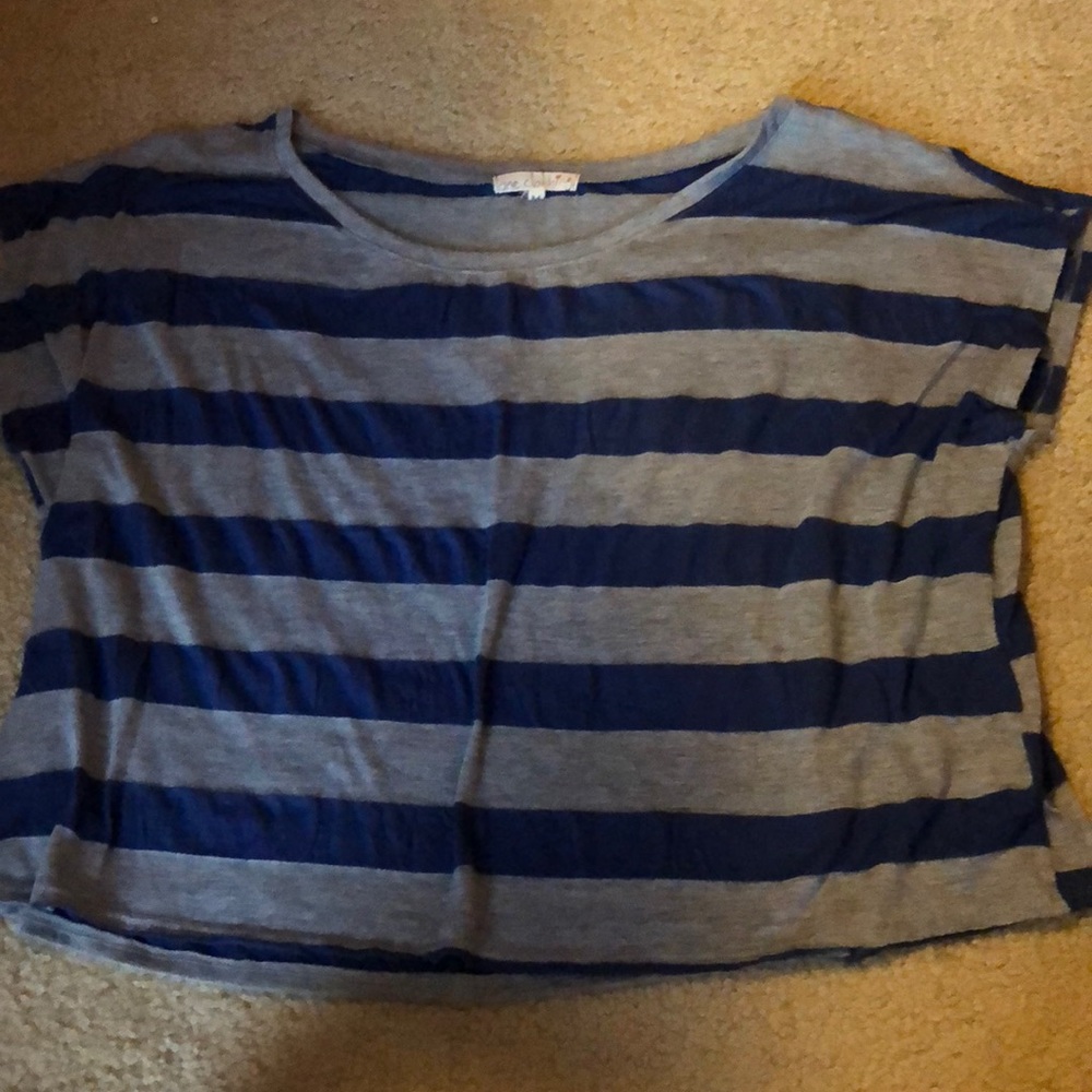 Juniors medium blue striped shirt